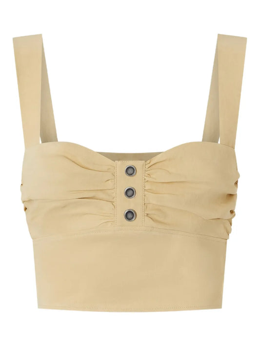 Ruched-Front Crop Top