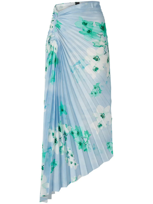 Floral-Print Midi Skirt