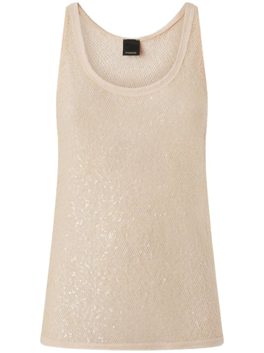 Sequinned Tank Top