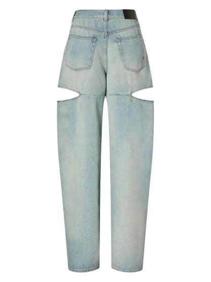 Cut-Out High-Waist Jeans