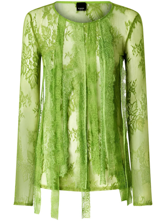 Lace-Appliqué Top