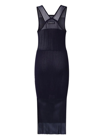 Ribbed See-Through Midi Dress