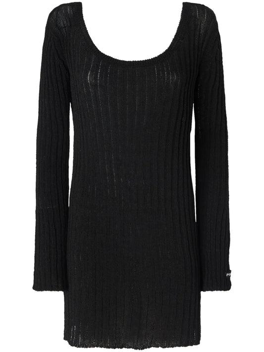 Rib-Knit Mini Dress