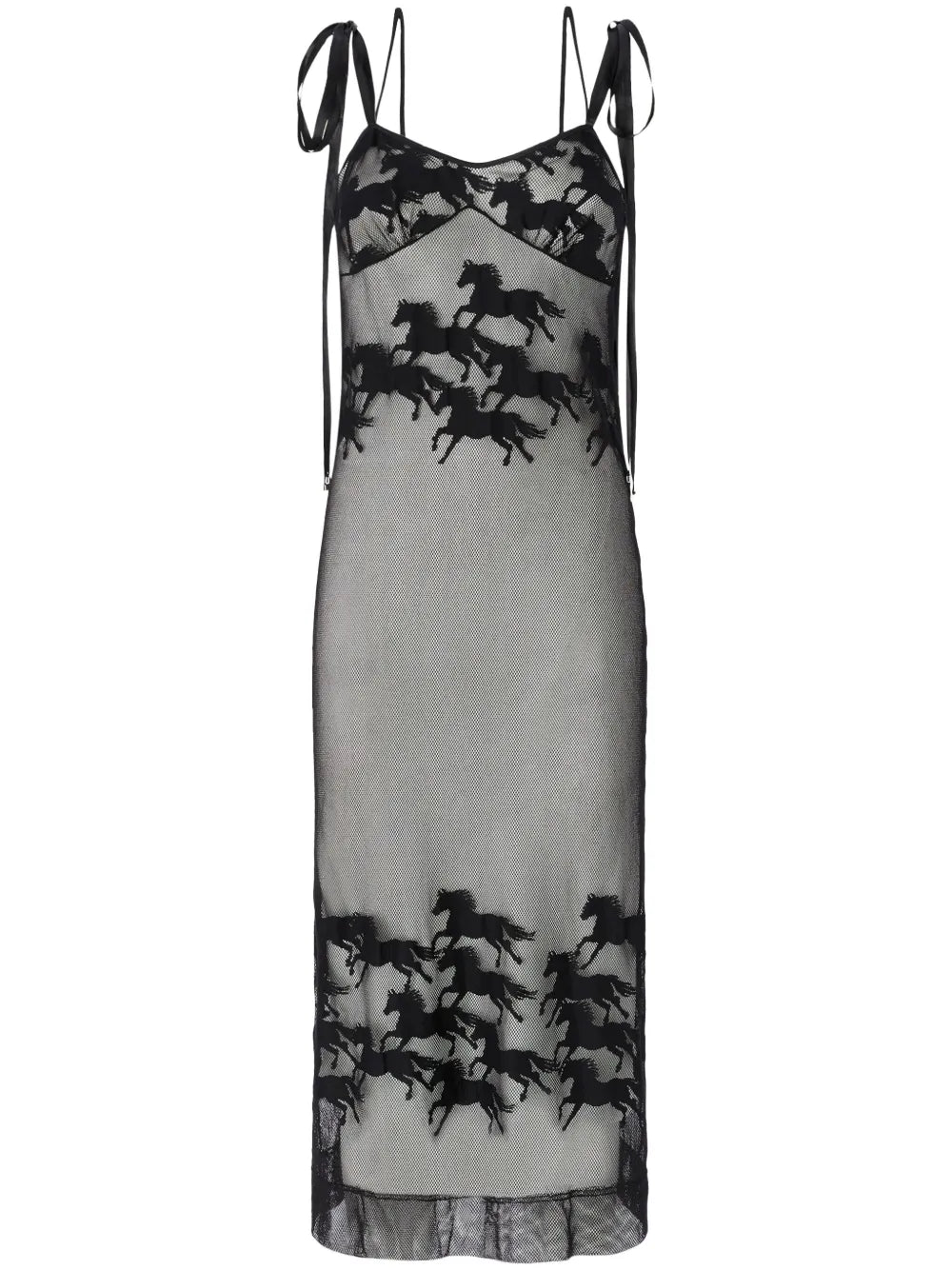 Horse-Detail Midi Dress