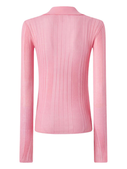 Ribbed Polo Top