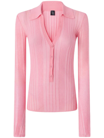 Ribbed Polo Top