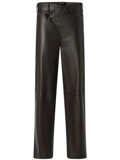 Leather Slim-Fit Trousers