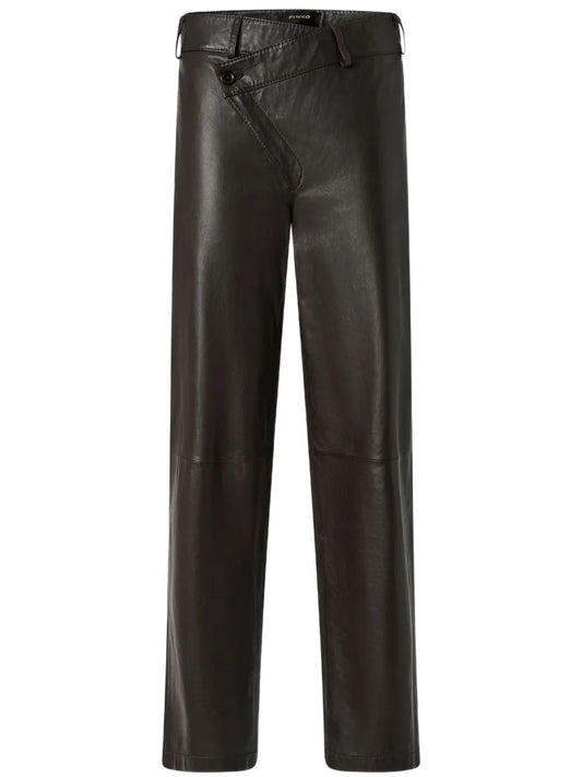 Leather Slim-Fit Trousers