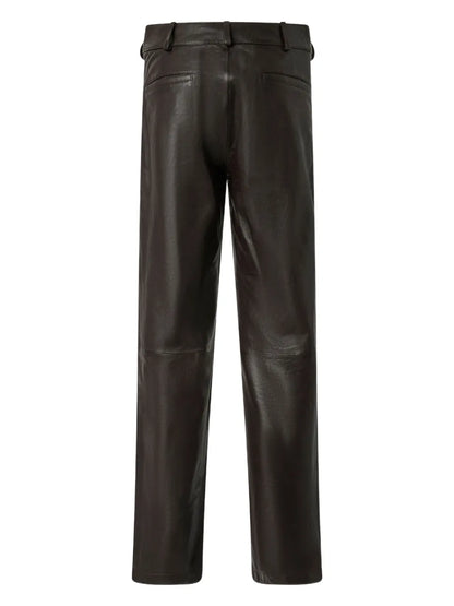 Leather Slim-Fit Trousers