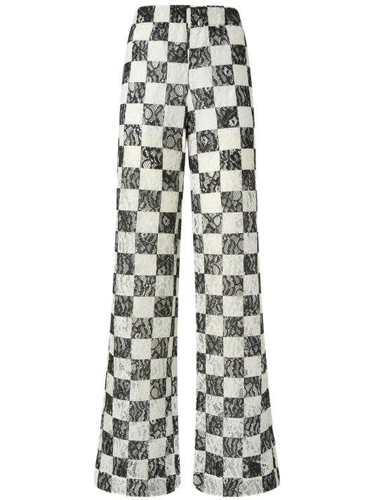 Checked Palazzo Pants