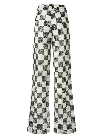 Checked Palazzo Pants