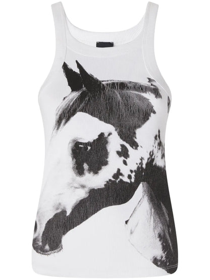 Horse-Print Tank Top