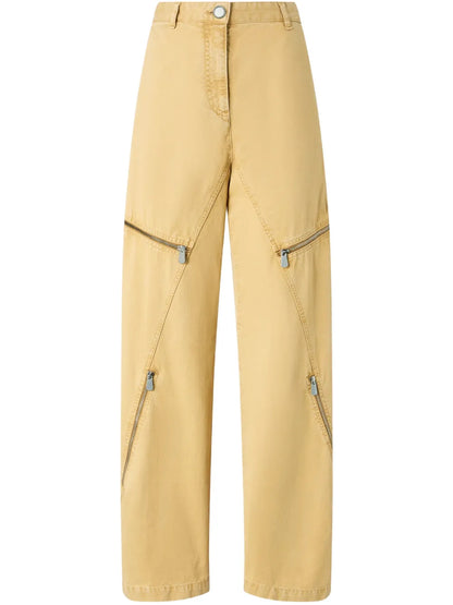 Wide-Leg Cotton Trousers