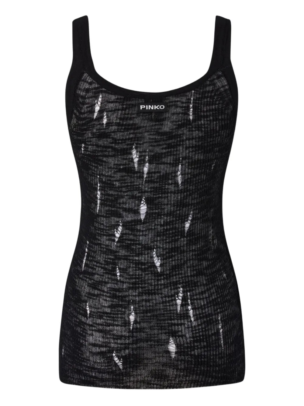 Semi-Sheer Scoop-Neck Tank Top