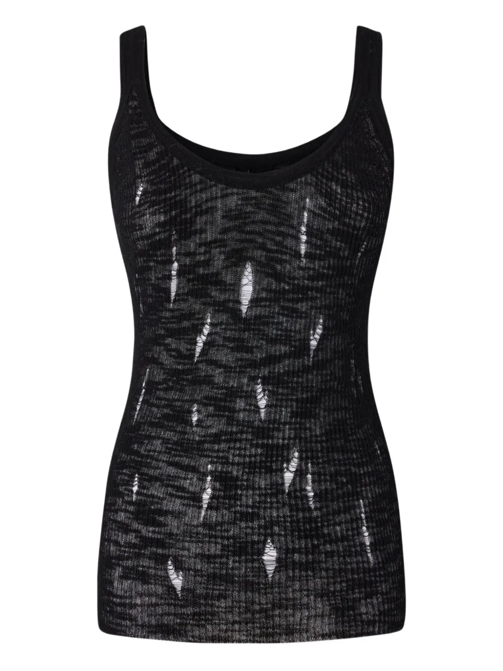 Semi-Sheer Scoop-Neck Tank Top