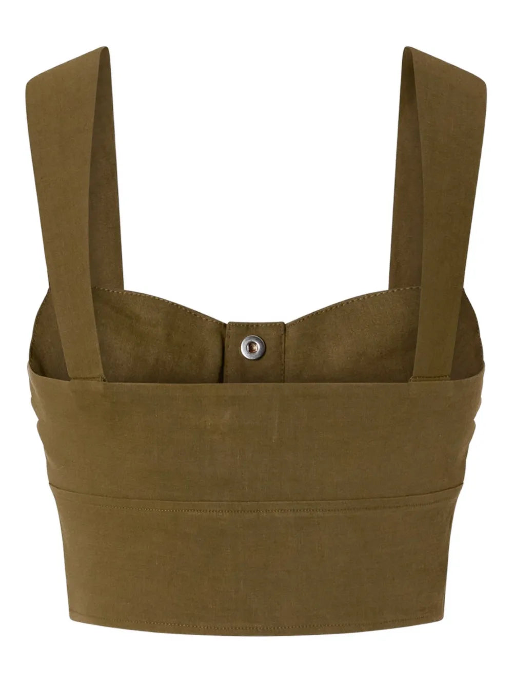 Button-Placket Crop Top