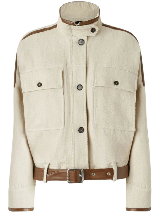 Belted Cropped Jacket