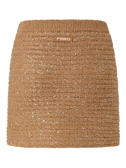 Sequin-Embellished Mini Skirt