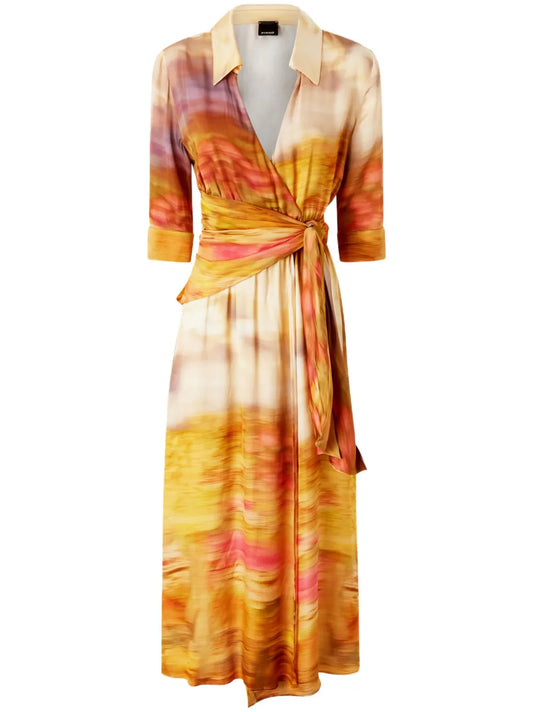 Printed Wrap Dress