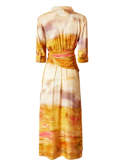 Printed Wrap Dress