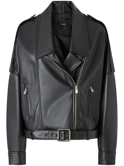 Drop-Shoulder Biker Jacket