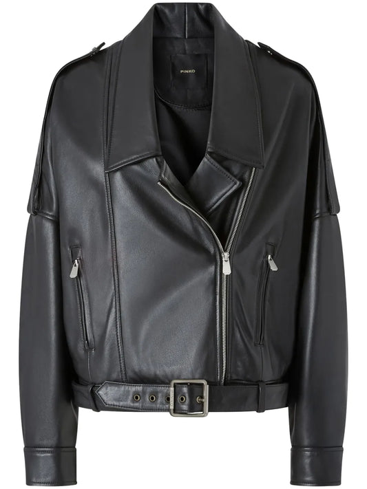 Drop-Shoulder Biker Jacket