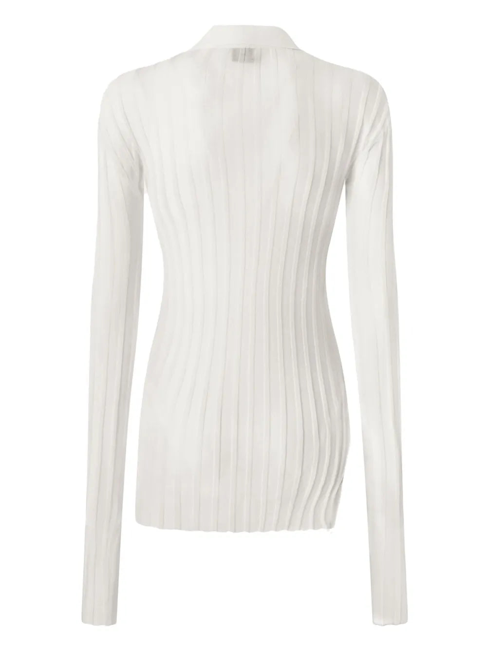 Ribbed-Knit Polo Shirt