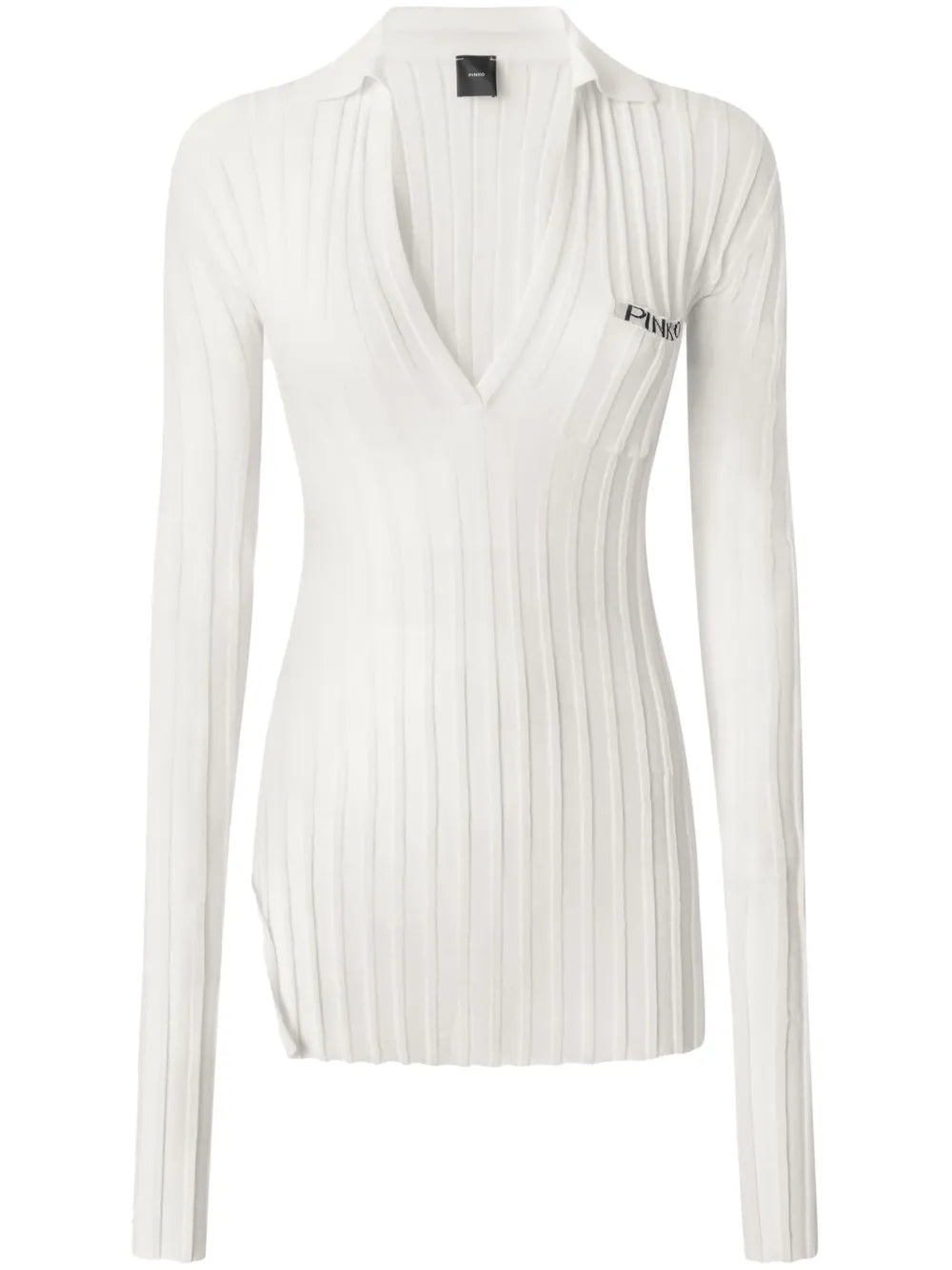 Ribbed-Knit Polo Shirt
