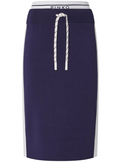 Logo-Waistband Midi Skirt