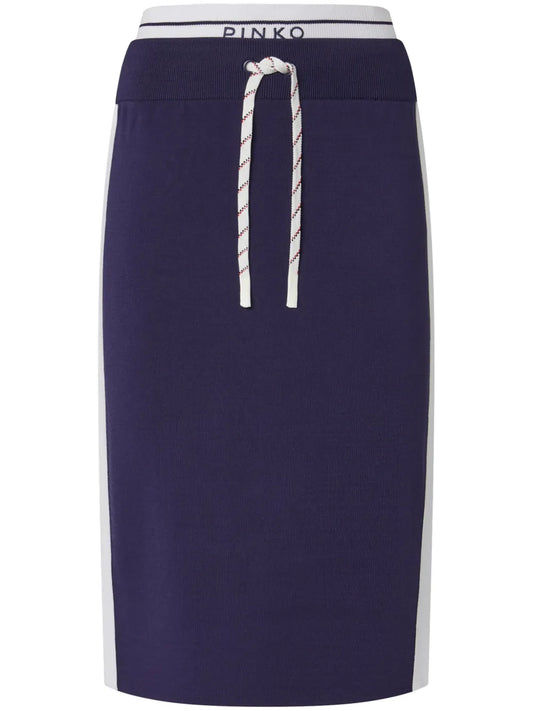 Logo-Waistband Midi Skirt