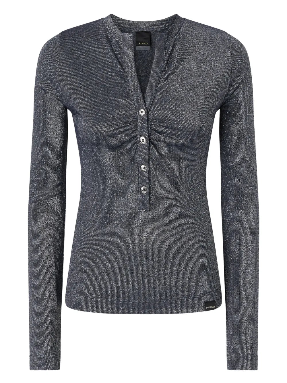 Button-Detail Long-Sleeve Top