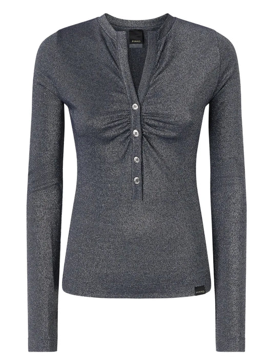 Button-Detail Long-Sleeve Top