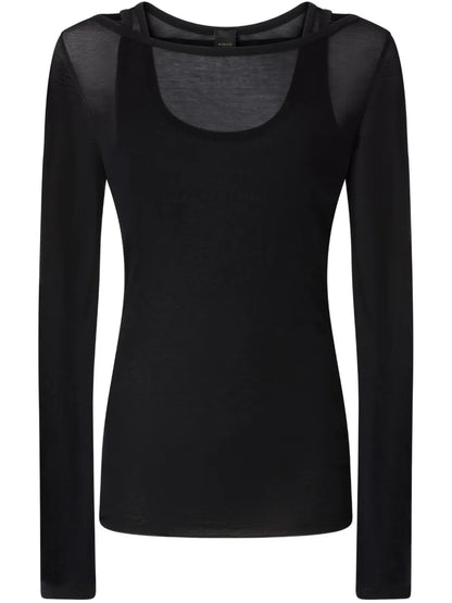 Long-Sleeve Gauze T-Shirt