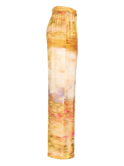 Abstract-Print Trousers