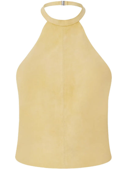 Halterneck Suede Top