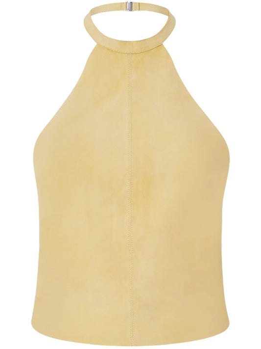 Halterneck Suede Top