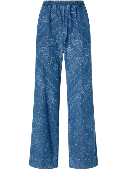 Bandana-Print Jeans