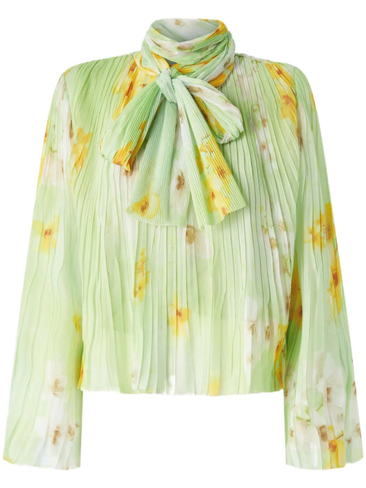 Floral-Print Blouse