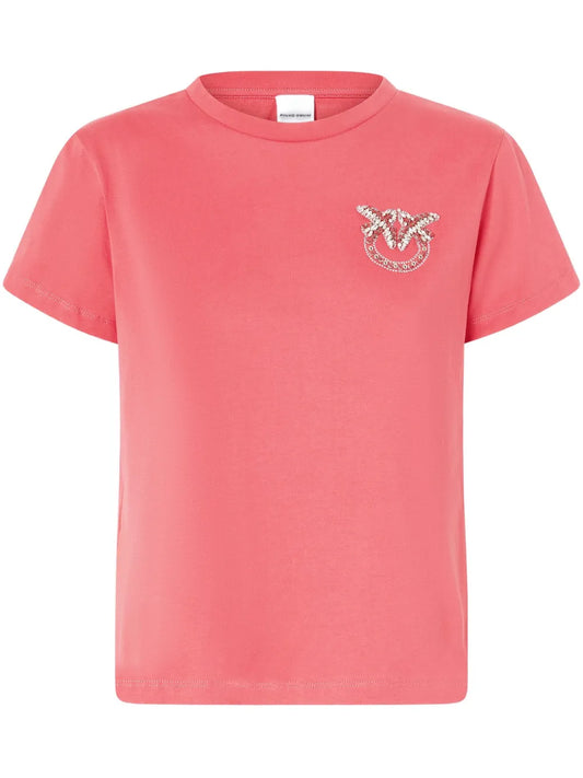 Love Birds-Embroidery T-Shirt