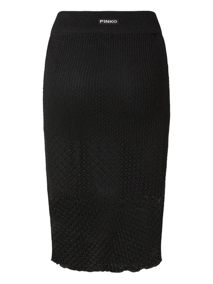 Open-Knit Pencil Skirt