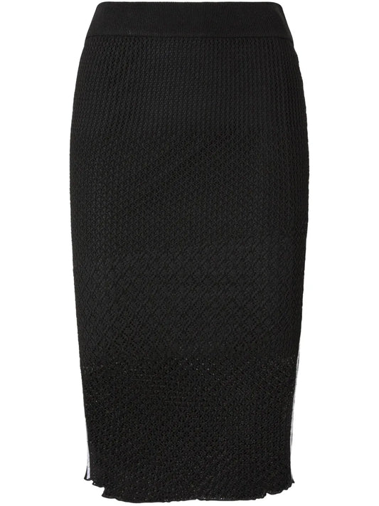Open-Knit Pencil Skirt