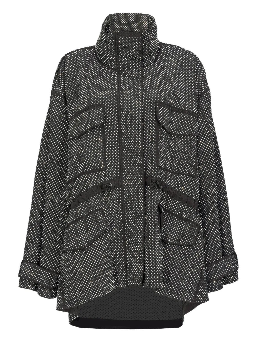 Rhinestoned Technical Coat