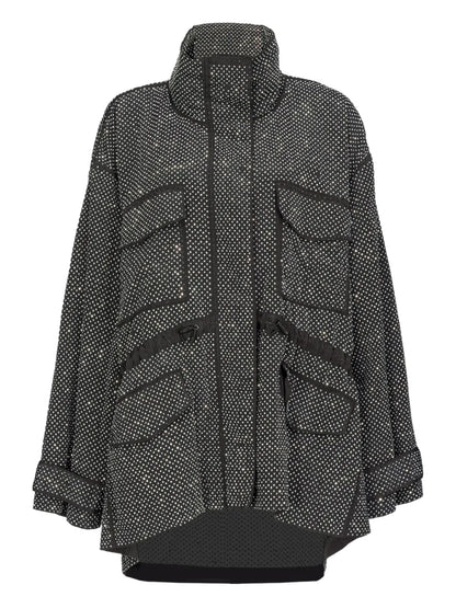 Rhinestoned Technical Coat