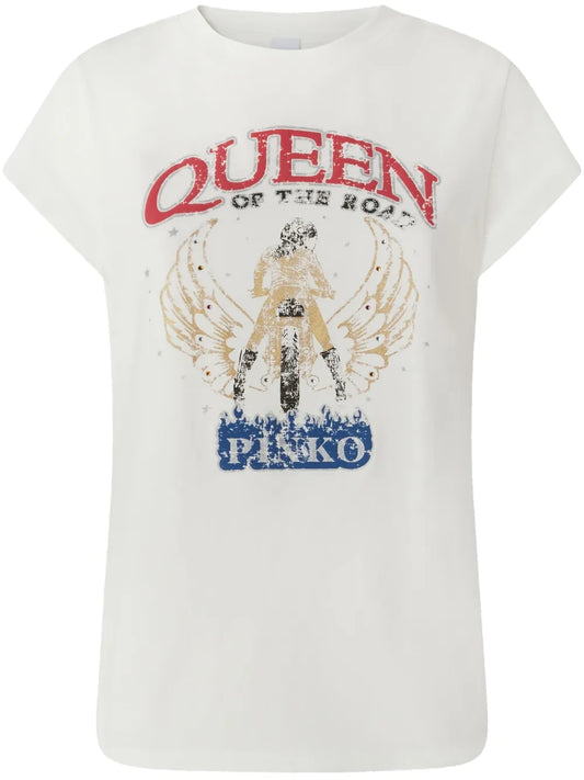 Queen Of The Road-Print T-Shirt
