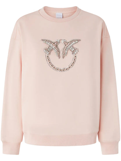 Love Birds-Embroidered Sweatshirt