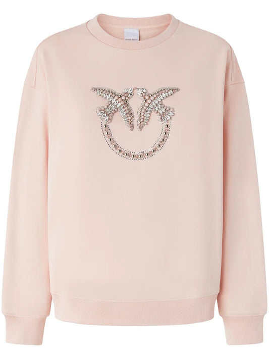 Love Birds-Embroidered Sweatshirt
