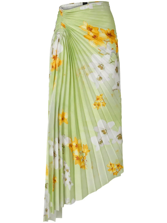 Floral-Print Midi Skirt