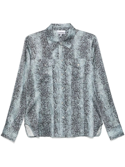 Snakeskin-Printed Shirt