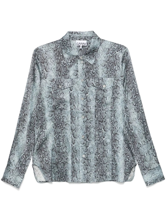 Snakeskin-Printed Shirt