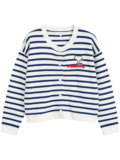 Snoopy-Appliqué Cardigan